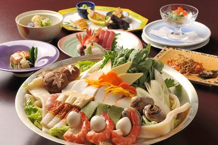 「うどんすき」の懐石料理