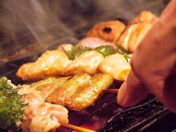 備長炭で焼き上げます