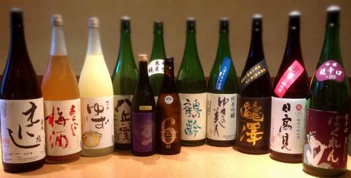 季節の日本酒、焼酎もそろっています。