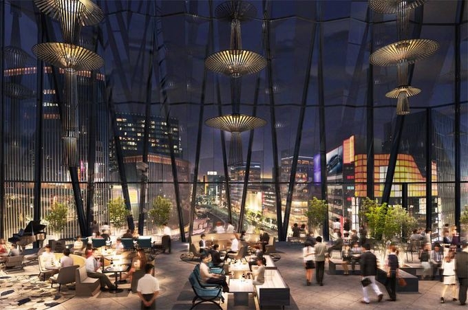 東急プラザ銀座の洗練されたビル内