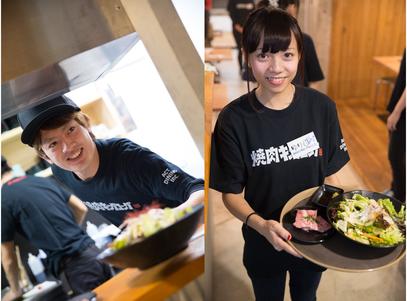 まずは料理の提供などの簡単業務から!