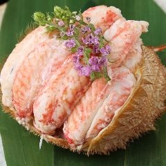 夏は毛ガニを冬は越前蟹を香箱スタイルで。