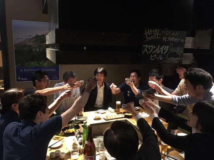 蔵元と一緒に。絆はとても深いです!