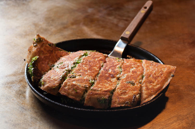 青ネギたっぷりのねぎ焼き