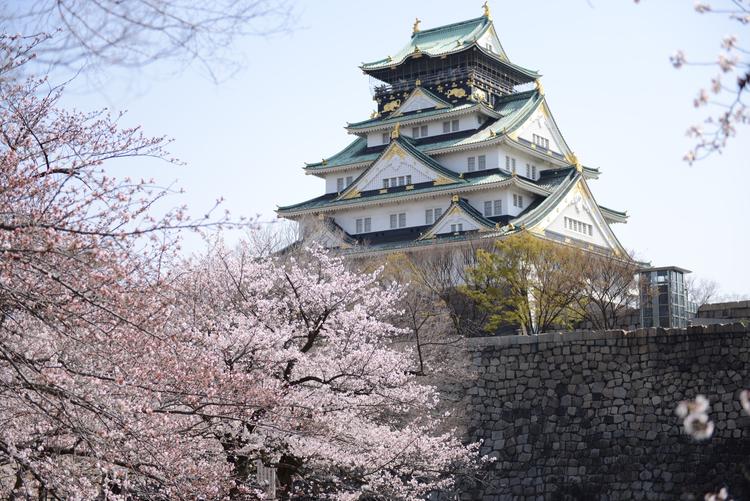 大阪城天守閣を眺めてのテラス席