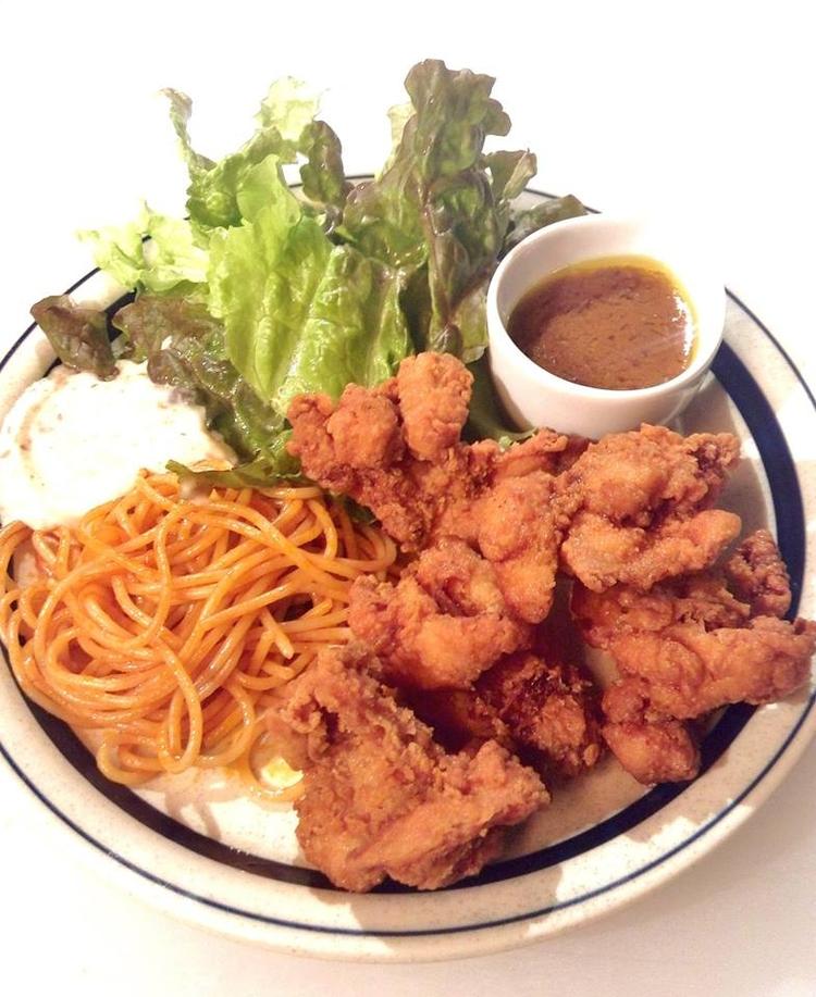 ランチの から揚げプレート
