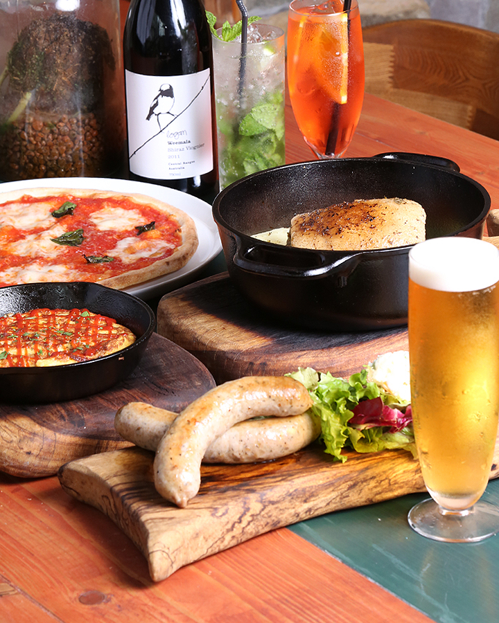 アウトドア感満載の料理です!