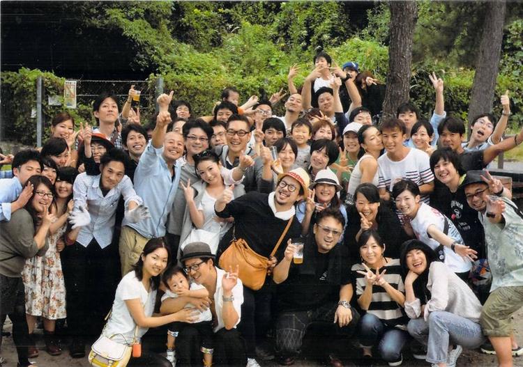 お客様との野外イベントの集合写真!!