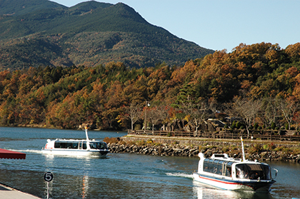 恵那峡で有名な遊覧船。