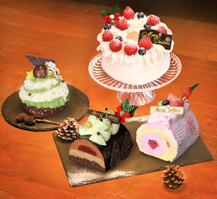可愛らしいクリスマスケーキも毎年大好評!