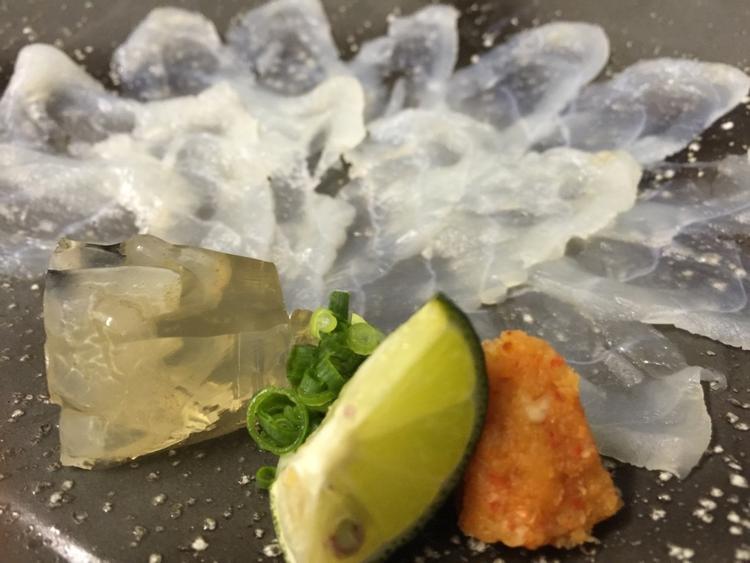 自家製のぽん酢で食べるてっさ!