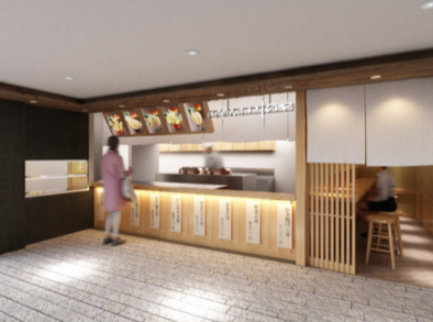 フードコート内、天丼専門店