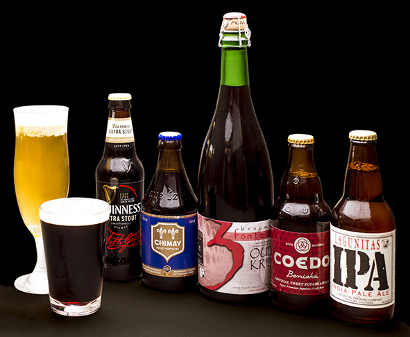 クラフトビール樽生7種類、瓶50種類