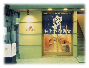 アーケードの商店街1階に面した店舗入り口