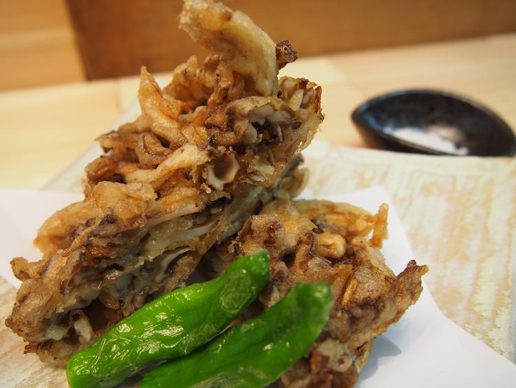 九頭竜マイタケのかき揚げ