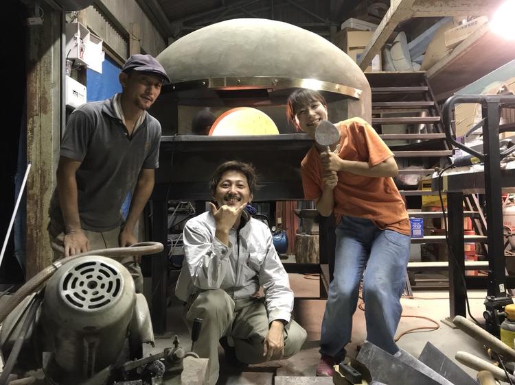 薪窯職人さんの力作!これからタイル作成!