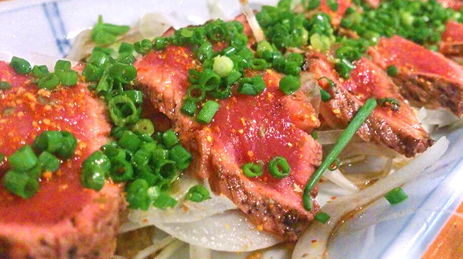 和牛モモ肉のタタキ