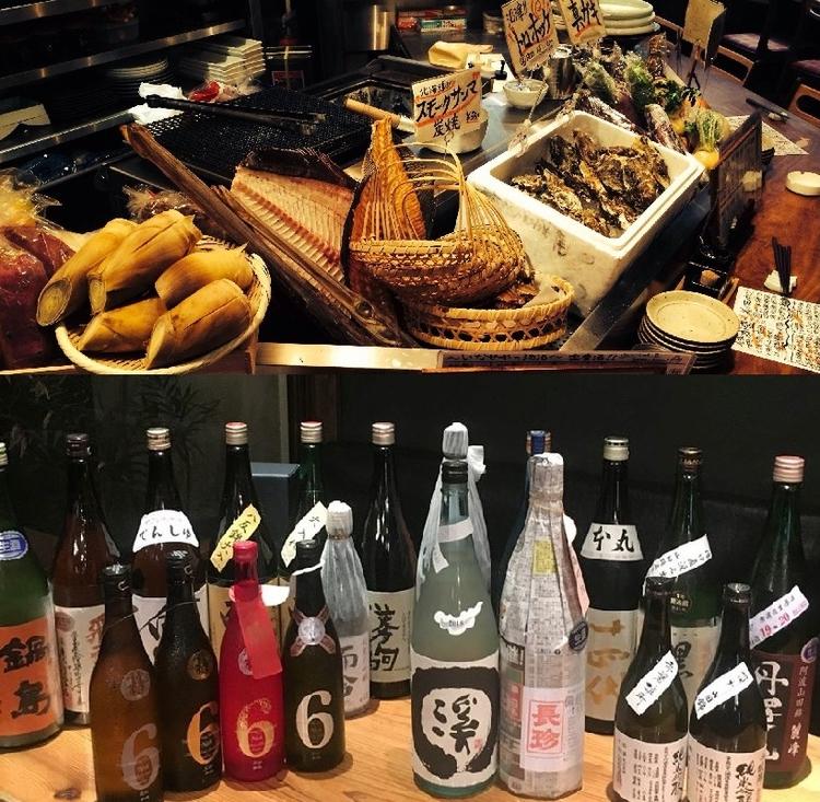 最高の食材のお料理と厳選された日本酒を