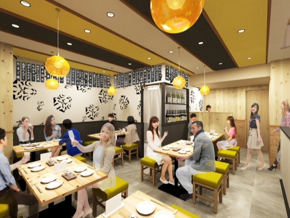 おしゃれと気軽さを兼ね備えた店内
