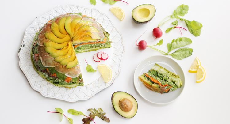 まるでケーキの様なサラダ