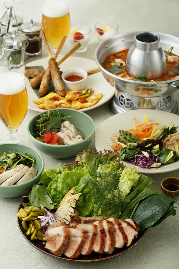 春の食材をふんだんに使用したコース料理