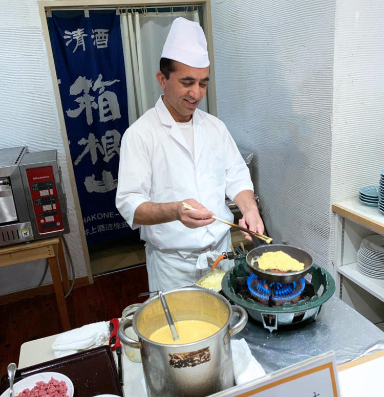 ライブキッチンでの調理