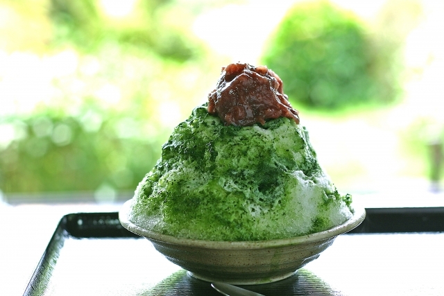 高品質の抹茶をたっぷり使う宇治抹茶かき氷
