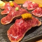 名物肉寿司(わさび×うに×トリュフ)