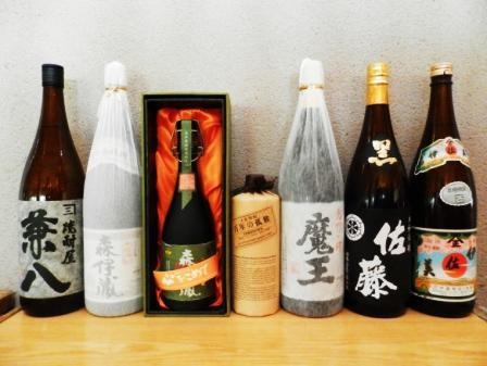 日本酒、焼酎など各種取り揃えています