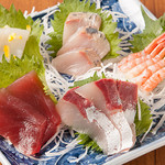 厳選鮮魚の刺身の5種盛り