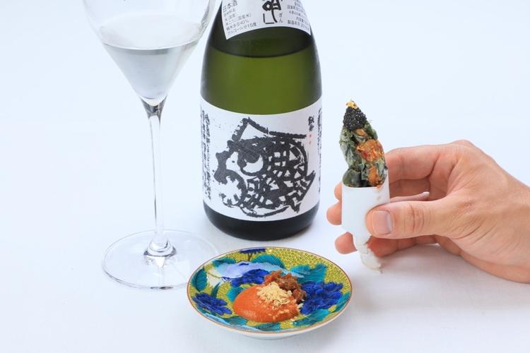 琵琶湖の稚鮎とキャビアオシェトラ