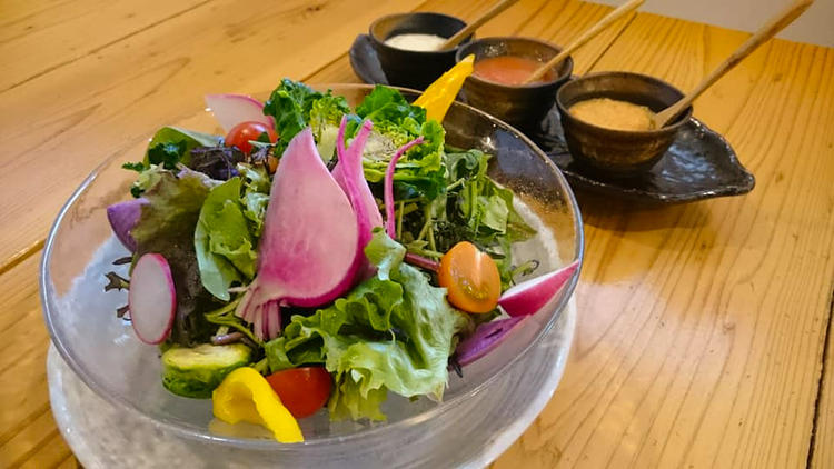 農家直送野菜たっぷりのもりもりサラダ