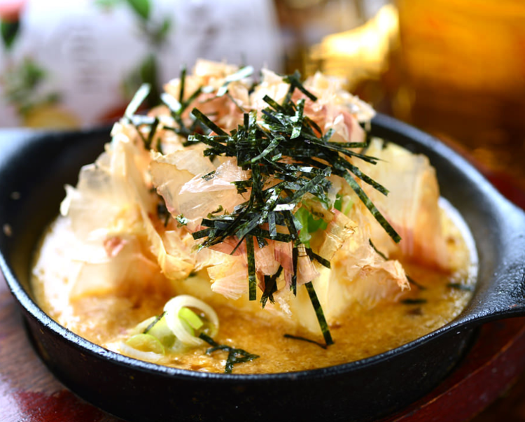 ヘルシーな豆腐のとろろ芋ステーキ