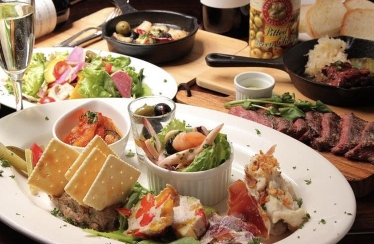 パーティコースの料理メニュー