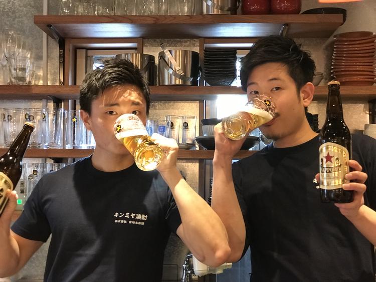 仕事終わりのビールも最高!下戸も在籍中