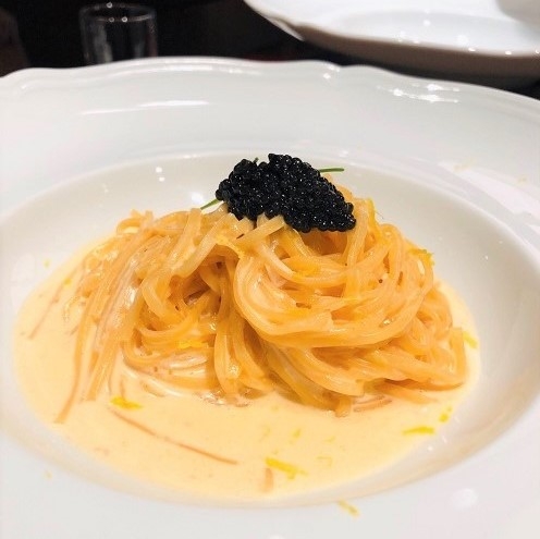 キャビアのパスタ