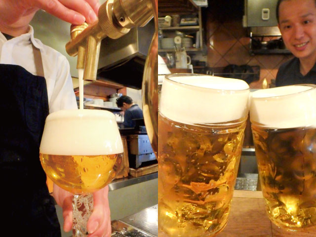 鮮度と注ぎ方にこだわる 樽生ビール!