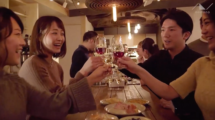 それぞれ好きなワインで楽しめます