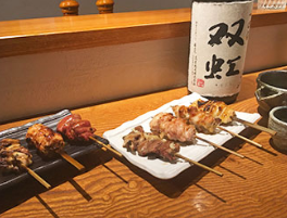 若鳥、地鶏を美酒と共に…♪