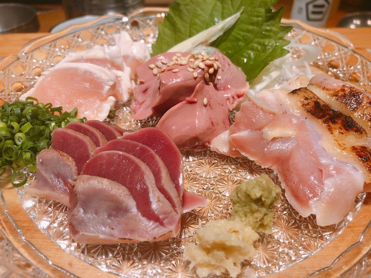 独自製法 とり刺し盛り