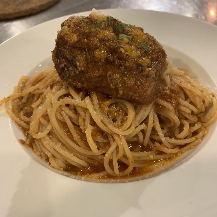 永森シェフ特製牛肉塊ボロネーゼ