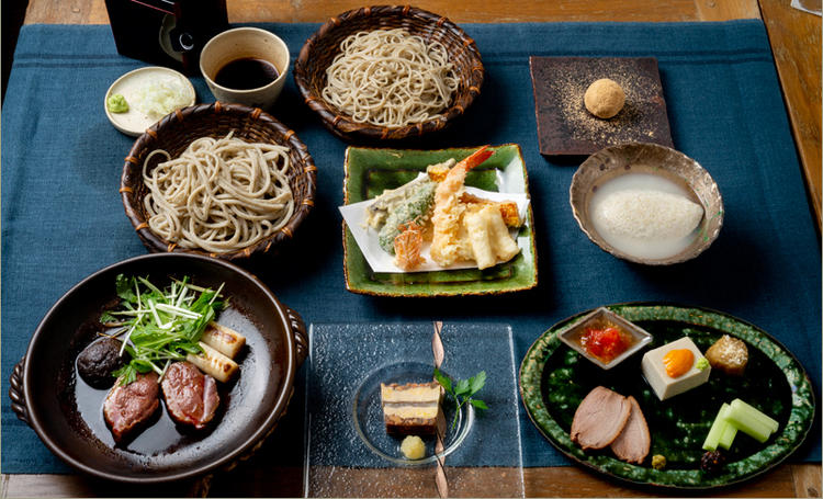 蕎麦コースの一例