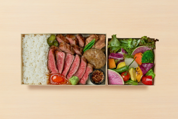 国産牛サーロイン&和牛中落ちカルビ弁当