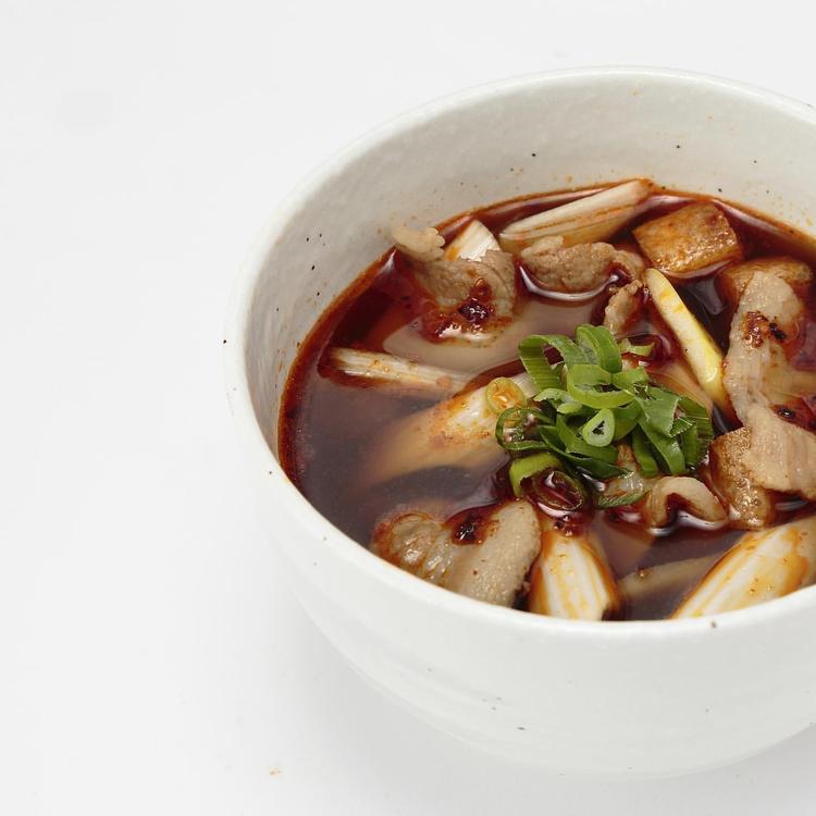 旨辛(飛魚or鰹) 肉汁うどん