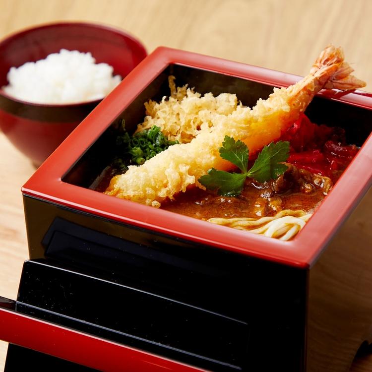 アクセントの効いたカレーうどん