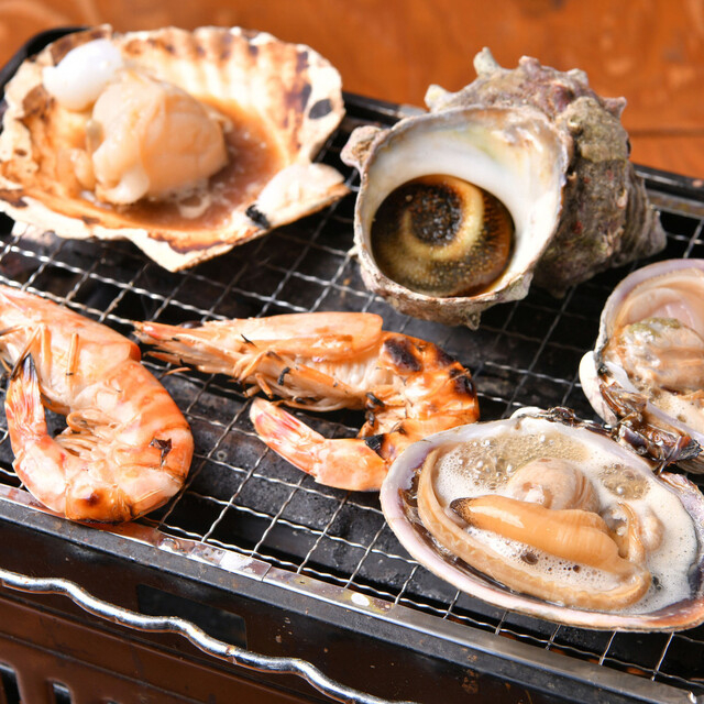 自慢の炉端焼き