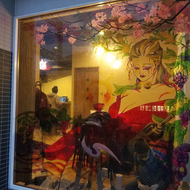 ステンドグラス風ペイント