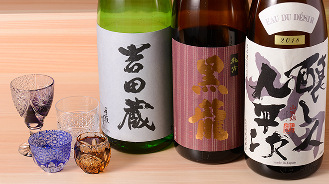 日本酒を中心にお酒の種類も豊富◎