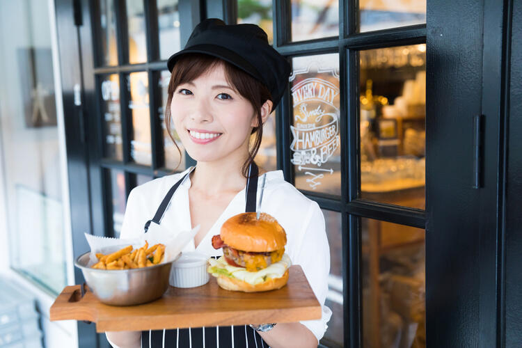 ハンバーガーなど手軽なフード
