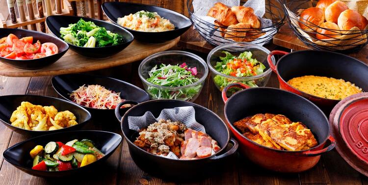 朝食ブッフェの一例です